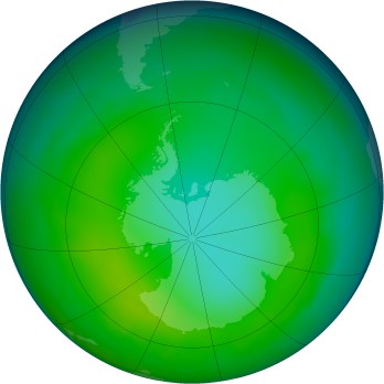 Antarctic ozone map for 2010-06